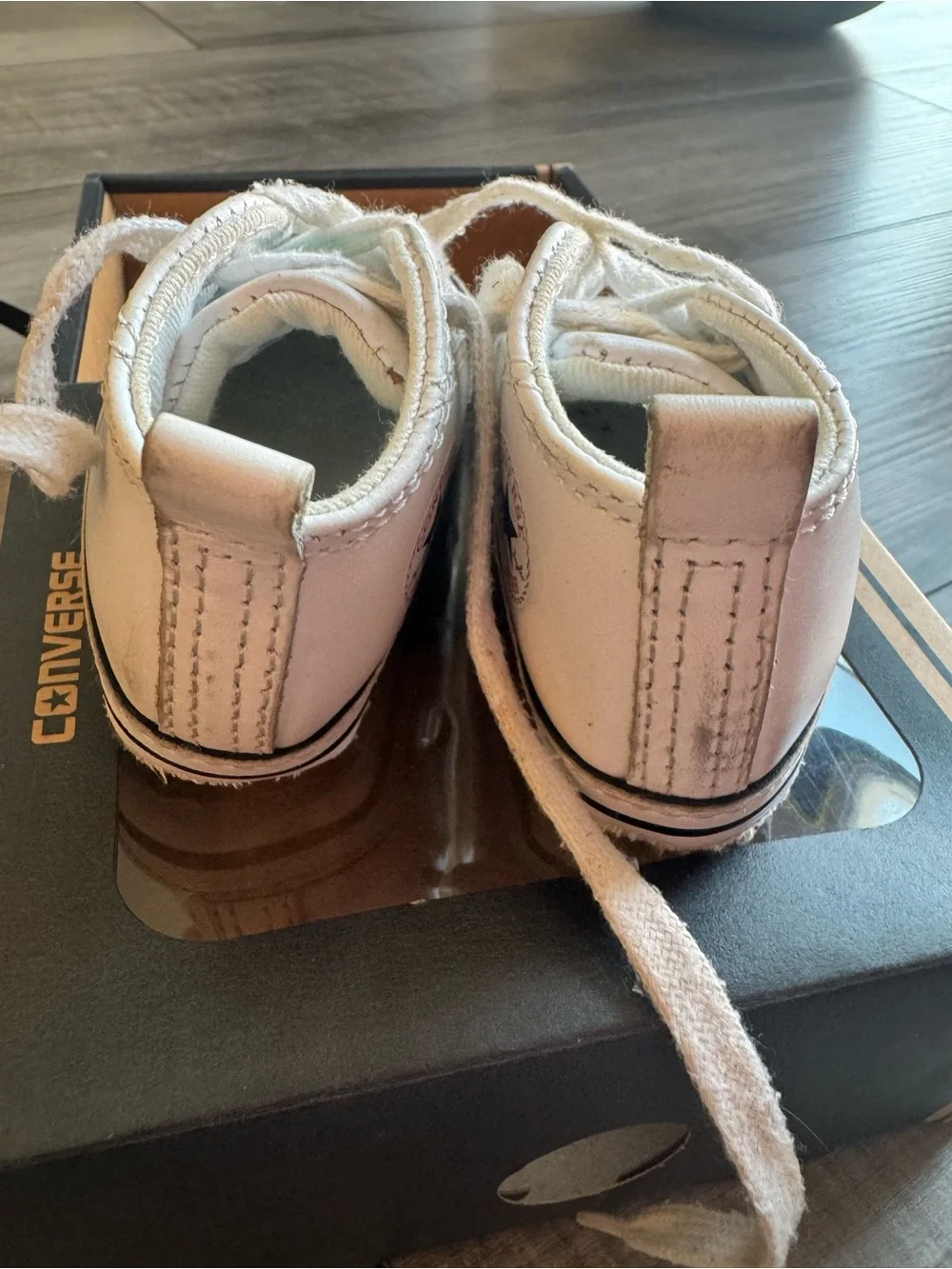 Converse White Baby Lace-Up Canvas Sneakers